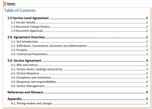 writing service level agreements