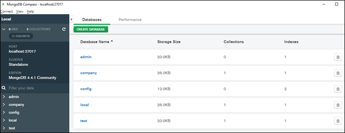 mongodb compass query project fields