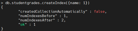 Creating a single field index in MongoDB.
