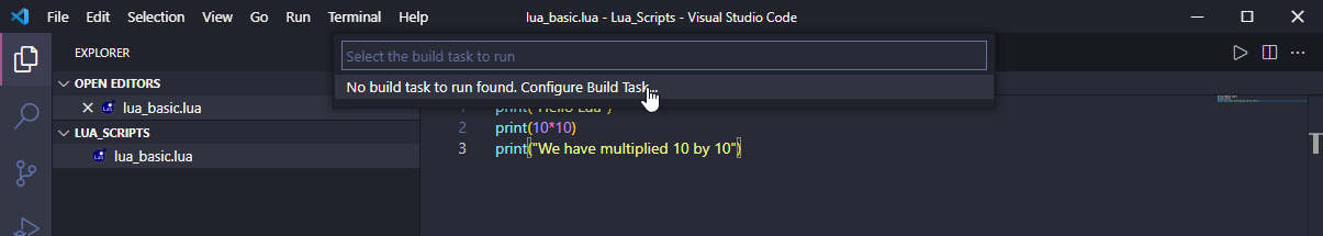 Configure Build Task
