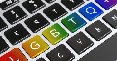 LGBTQ+ On Computer Keyboard Keys