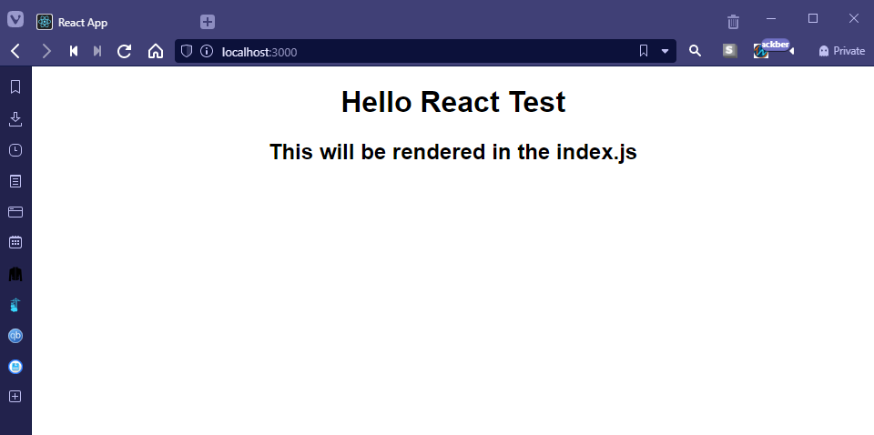 Hello React Test