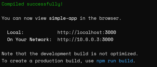 npm start command
