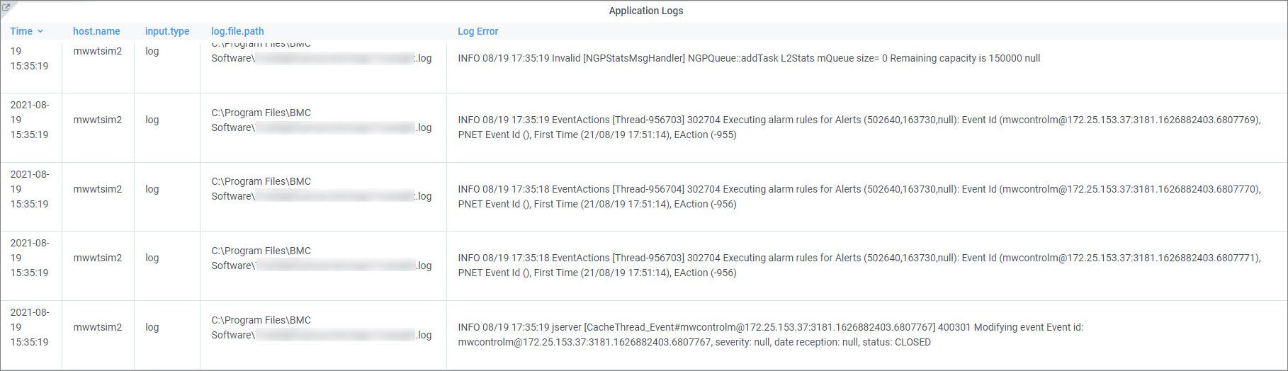 Application Logs