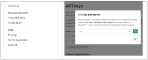 OpenAIs-API-key-generation-screen