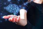 Digital Brain Woman's Hand