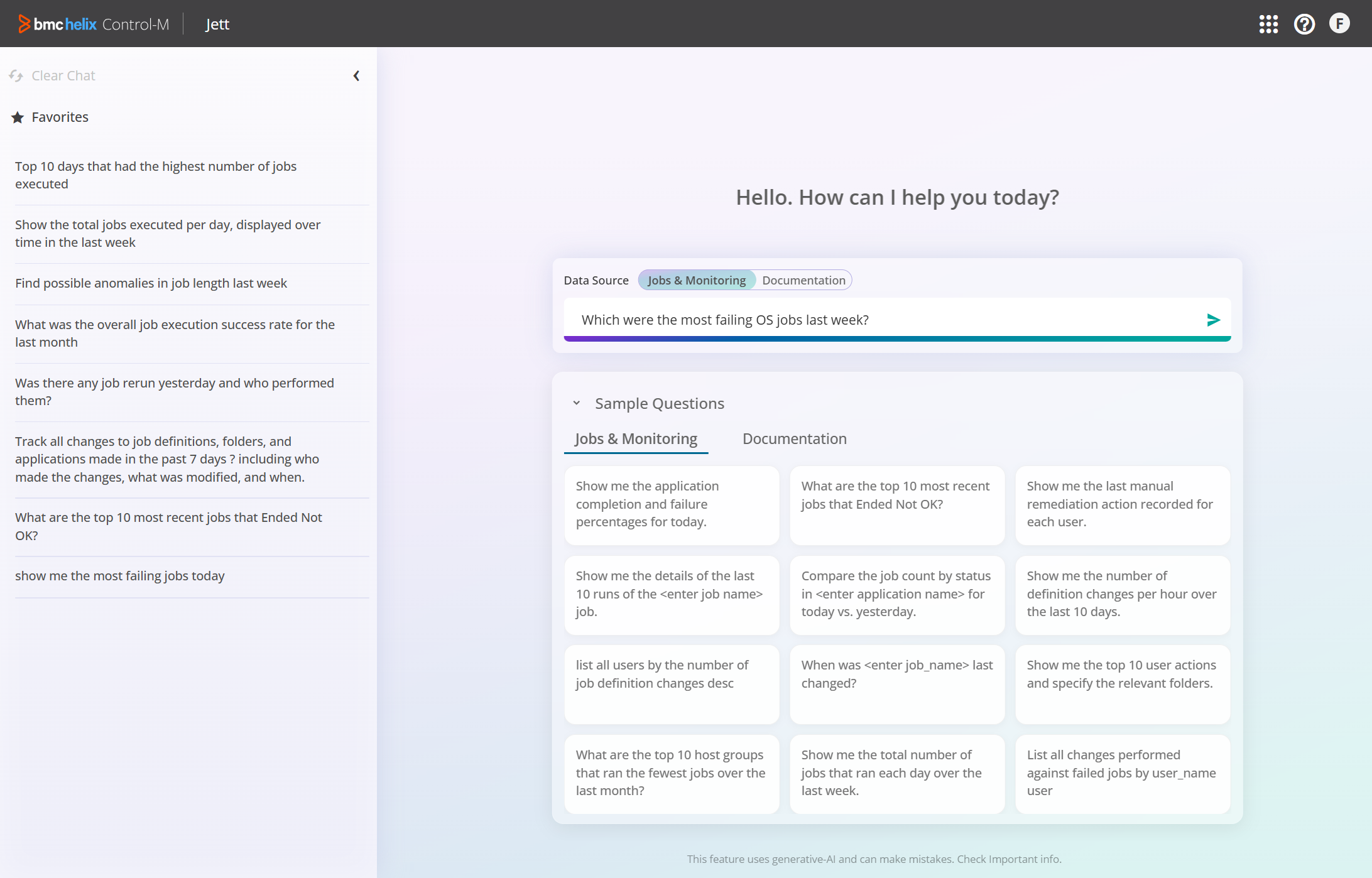 Figure 3: Reduce mean time to resolution with the AI Assistant for Control-M SaaS 